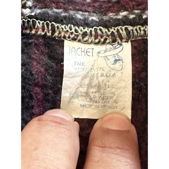 Authentic Earth Ragz Baja "drug rug" hoodie, a classic hippie poncho S/M - Picture 6 of 9